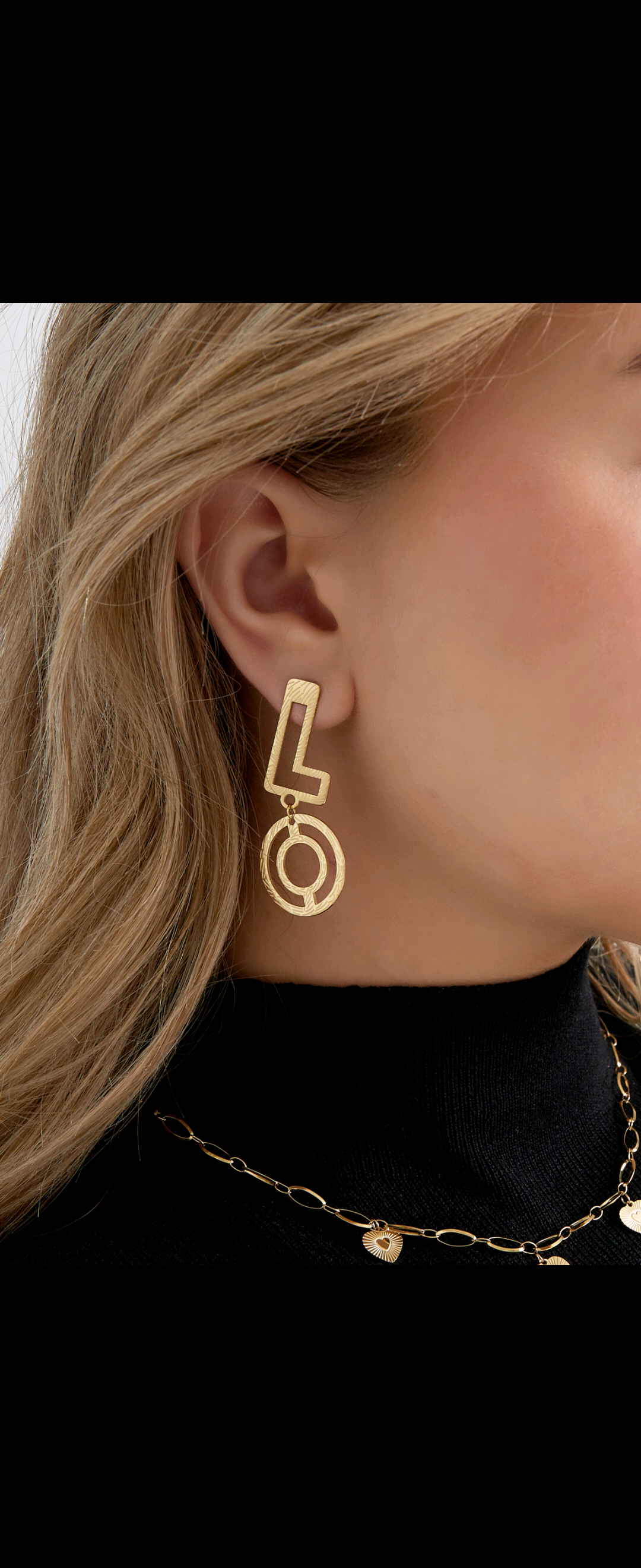 LOVE Gold Earrings