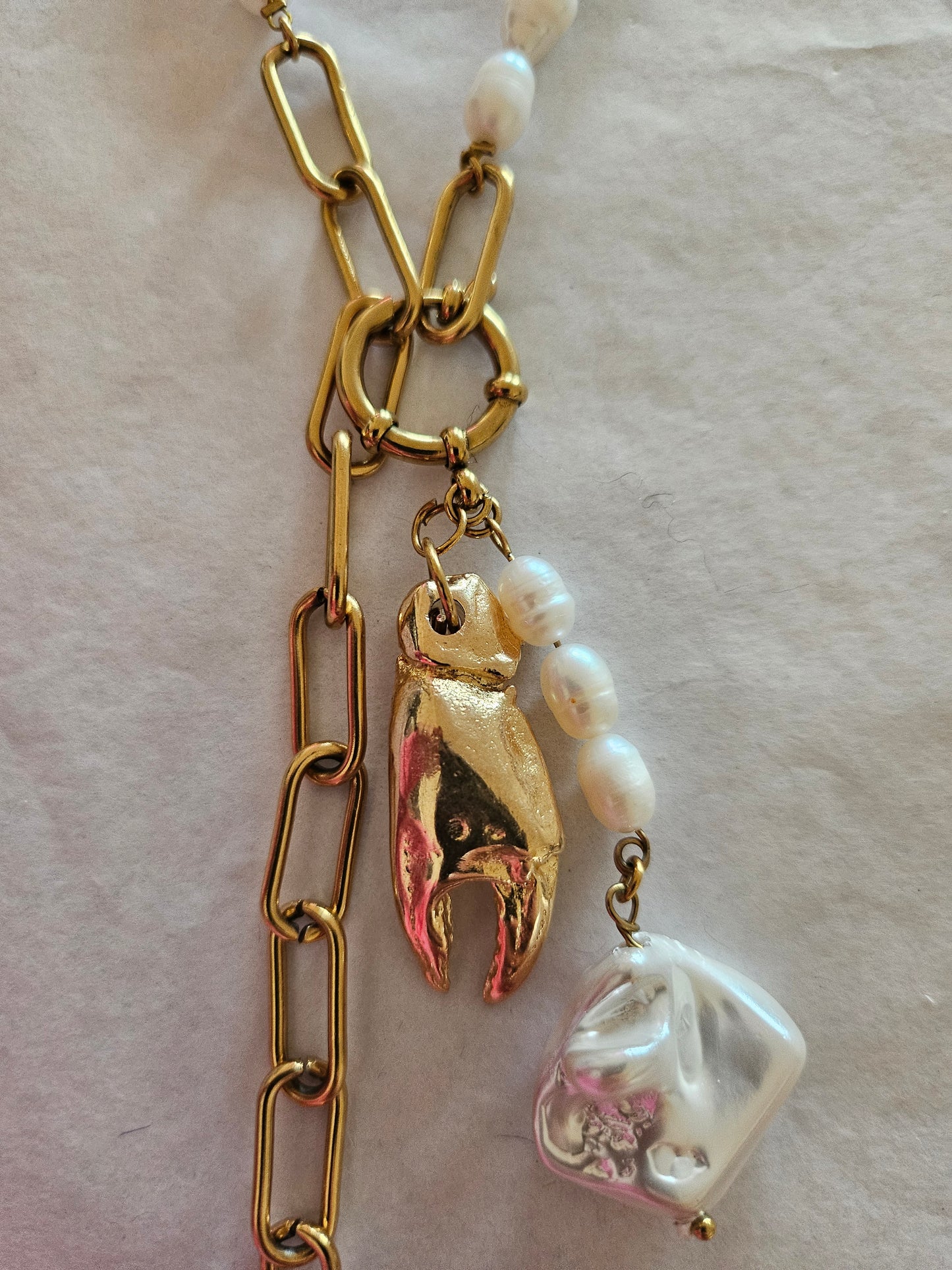 Crab Claw Charm, Endless Summer Necklace