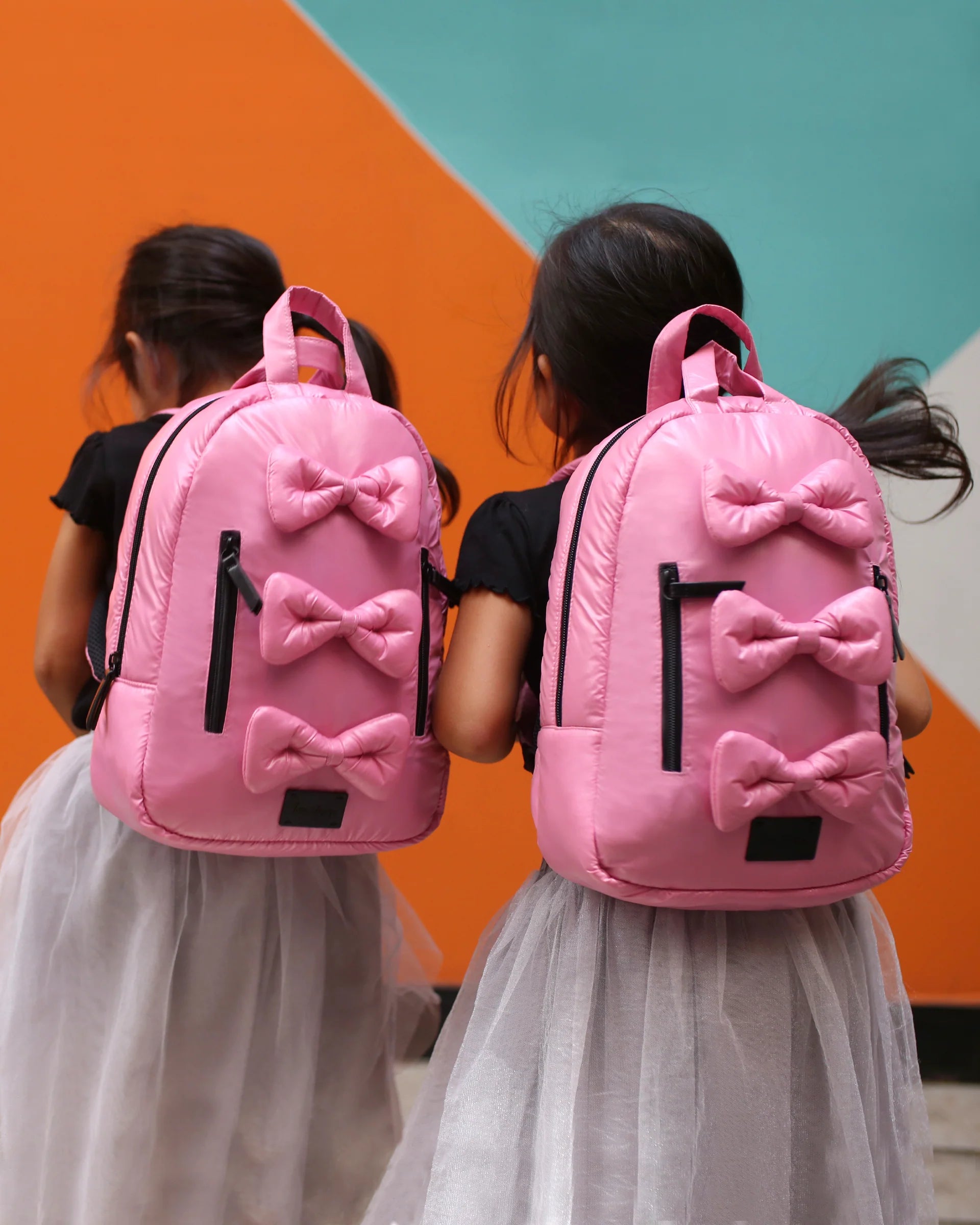 Handmade small backpack, recycled red backpack cheapest with bauer bows,kindergarten backpack