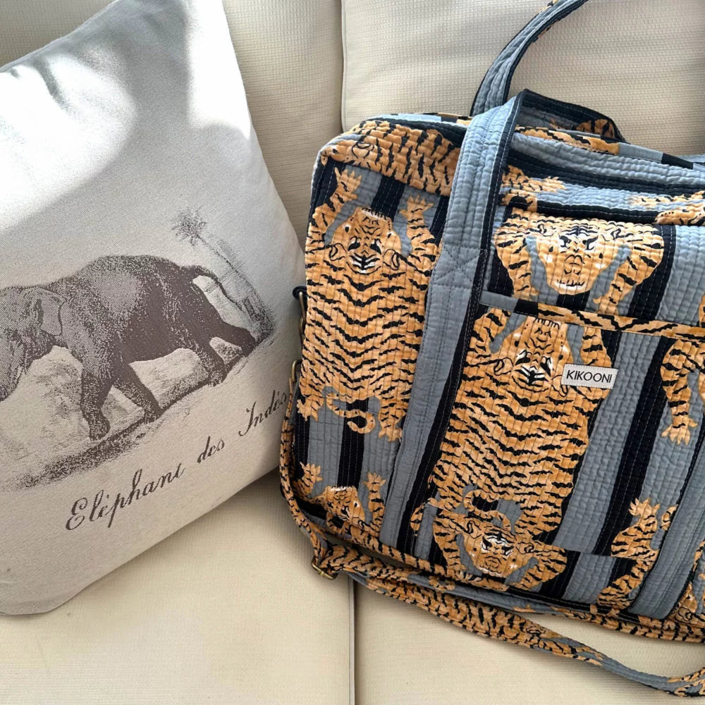 Large travel bag “Poppy Tiger black