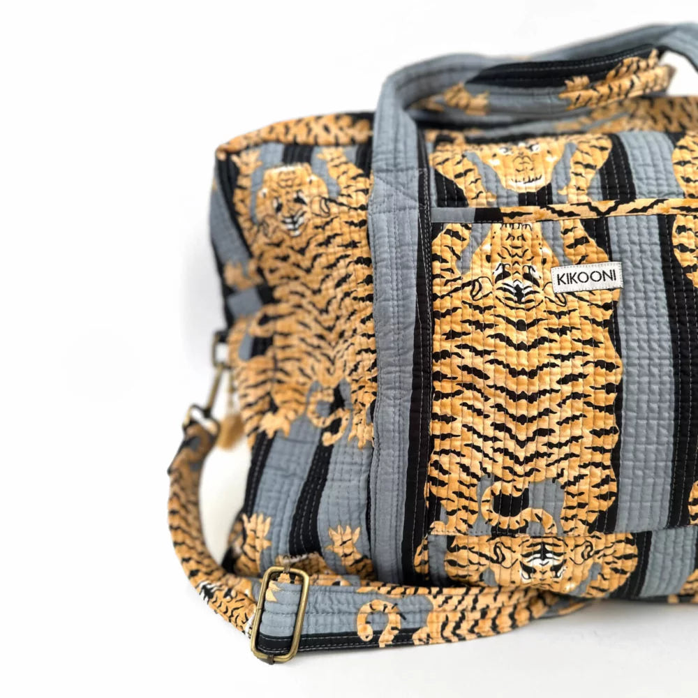 Large travel bag “Poppy Tiger black