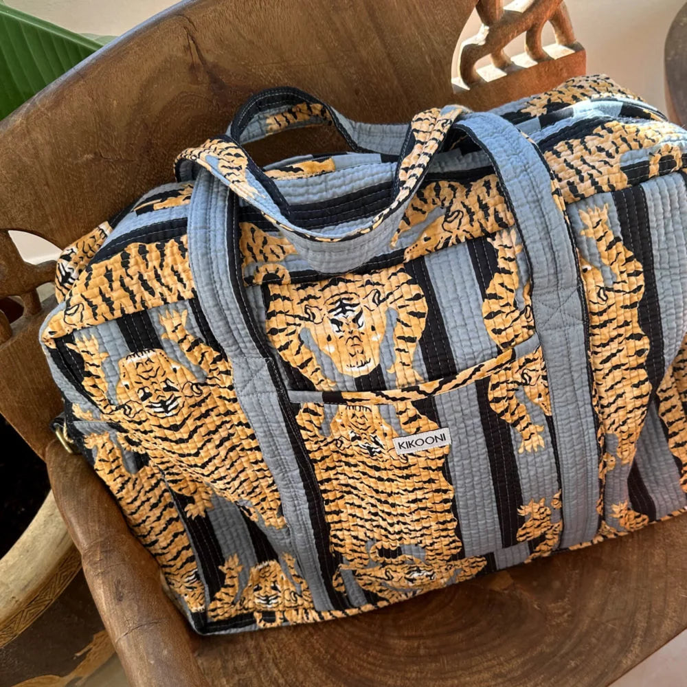 Large travel bag “Poppy Tiger black