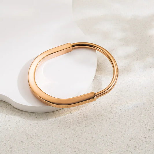Gold Stainless Steel Cuff Bracelet