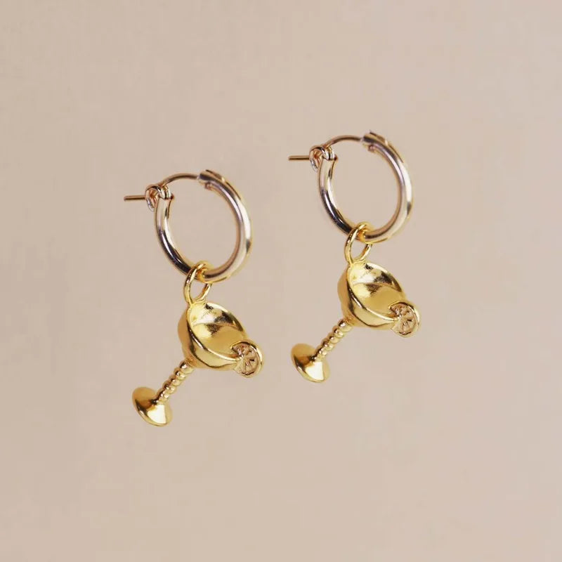 Stainless Steel Margarita Cocktail Earring – Fun & Stylish