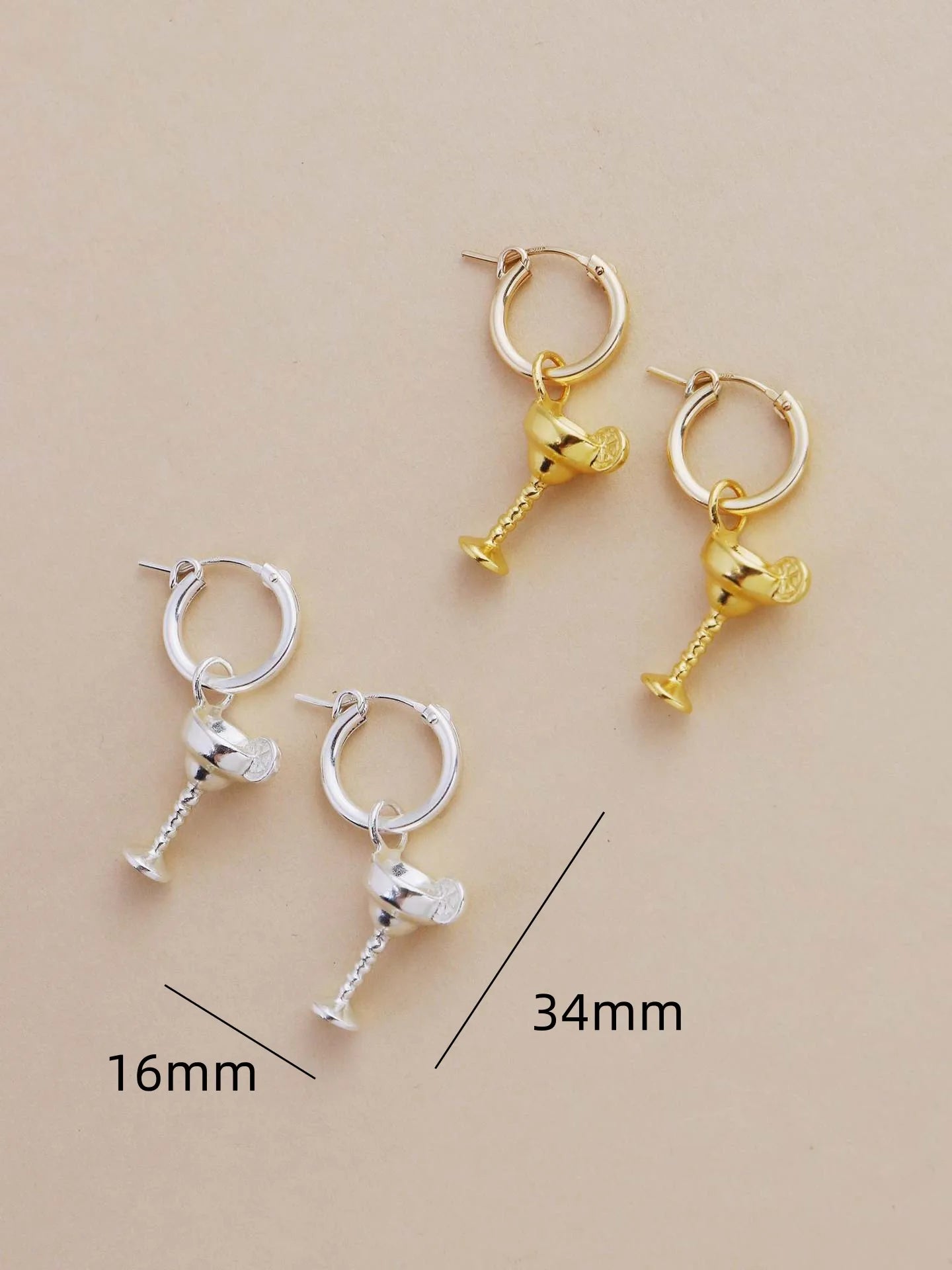 Stainless Steel Margarita Cocktail Earring – Fun & Stylish