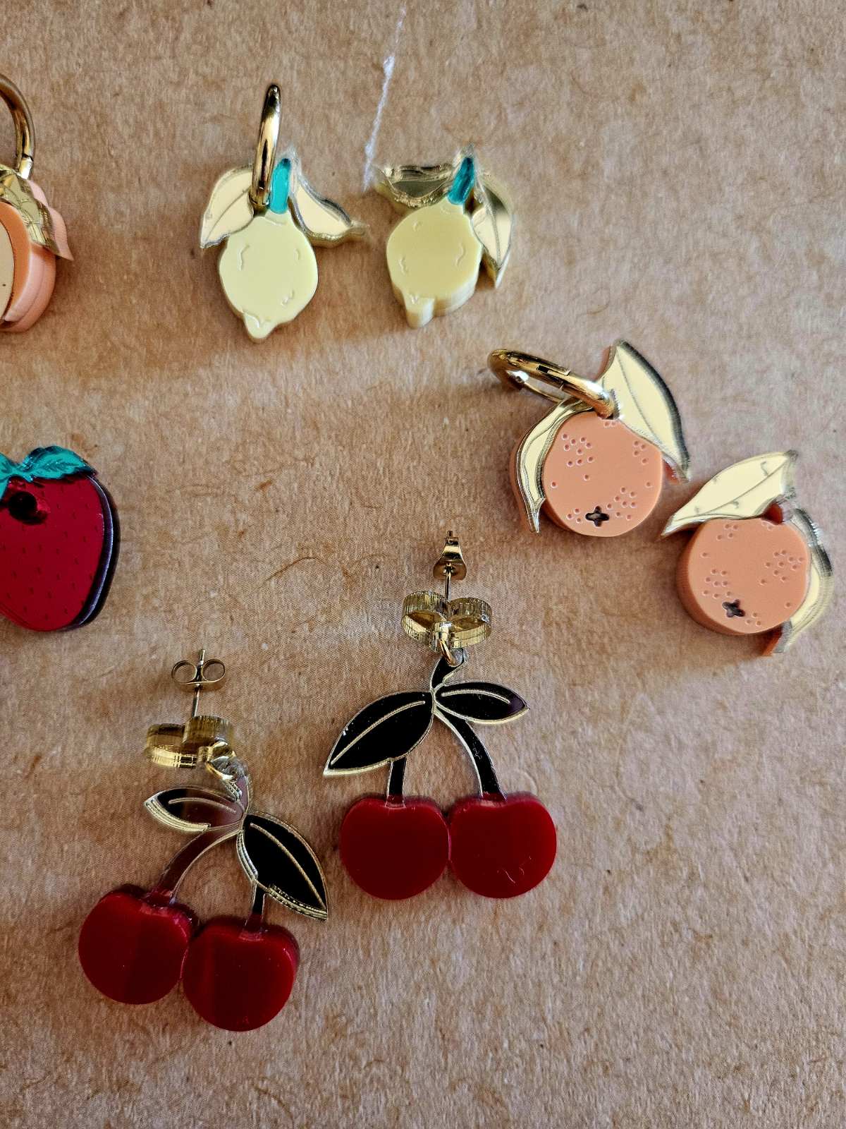 Handmade fruit plexiglass earrings - Create your pair!