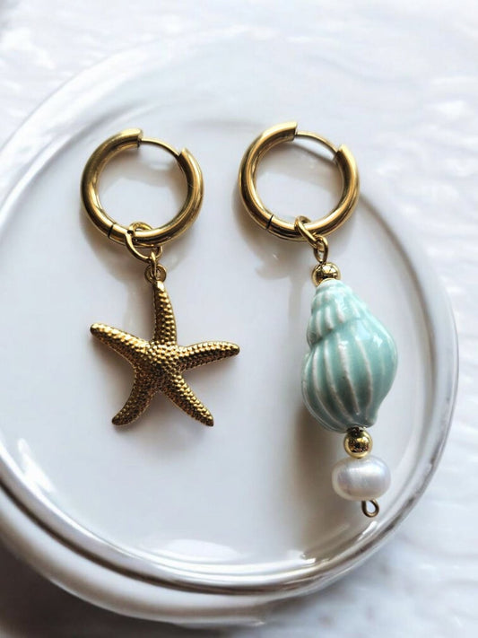 Ocean Breeze Shell Earrings