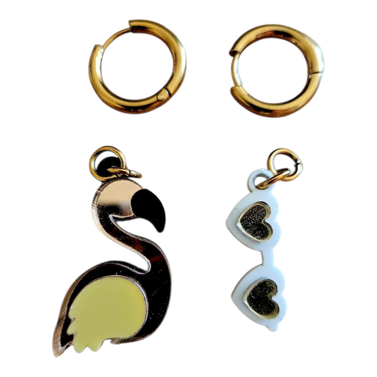 Handmade Cool Flamigo plexiglass earrings