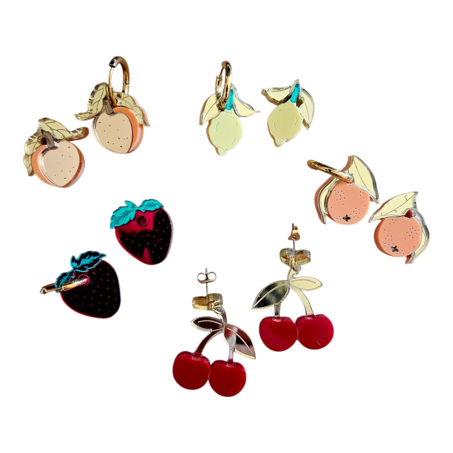 Handmade fruit plexiglass earrings - Create your pair!