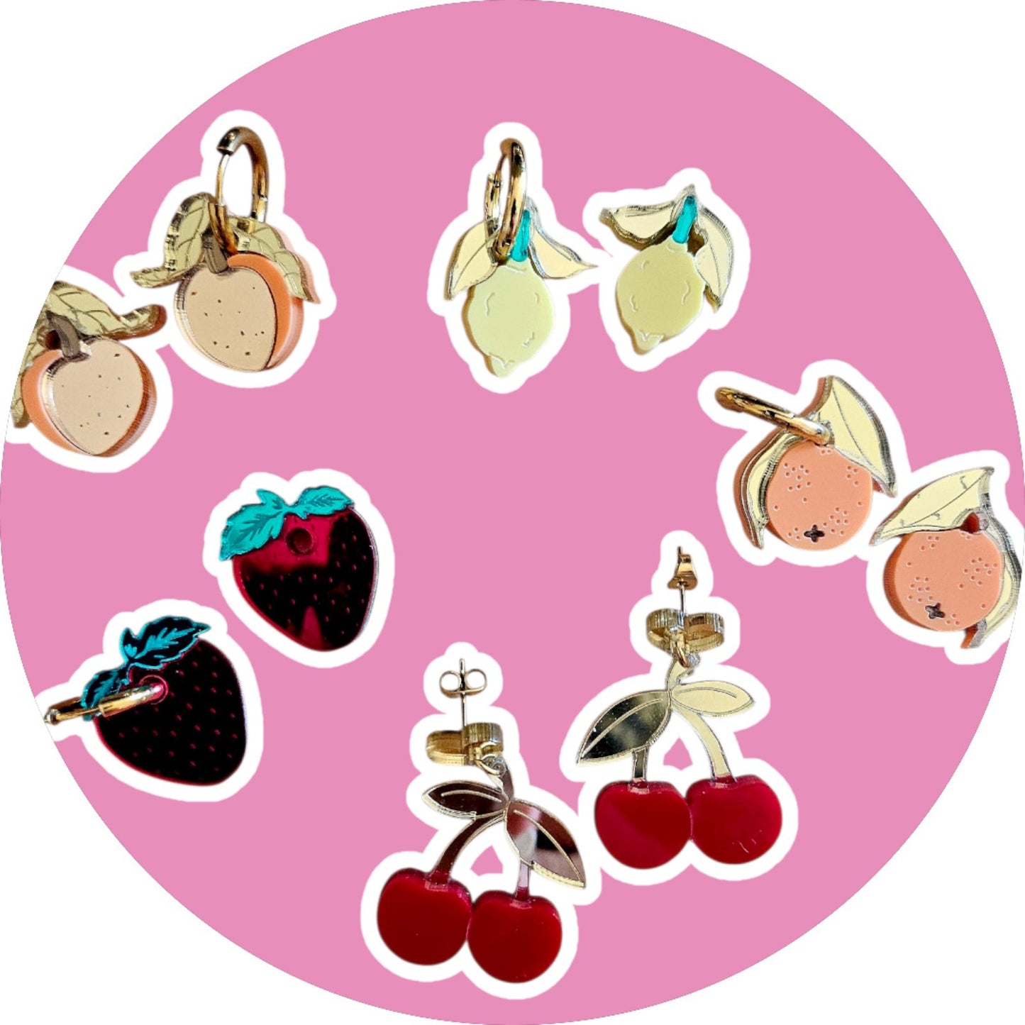 Handmade fruit plexiglass earrings - Create your pair!
