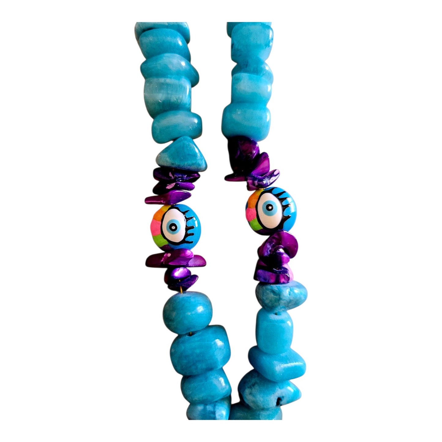Summer bracelet featuring a hand-painted eye