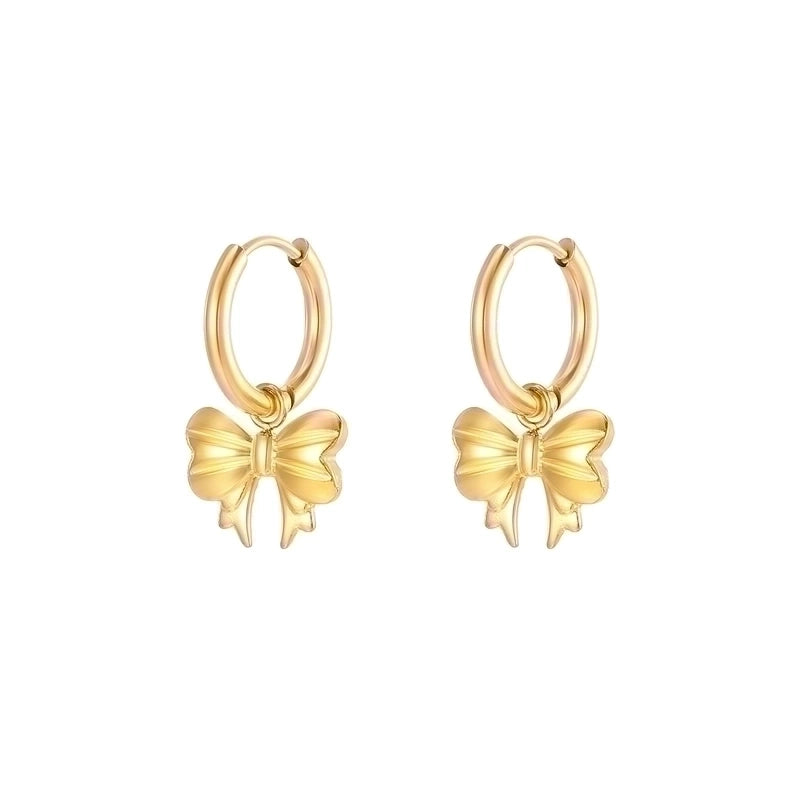 Chic Bowknot Gold Earrings