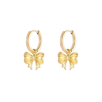 Chic Bowknot Gold Earrings