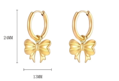 Chic Bowknot Gold Earrings