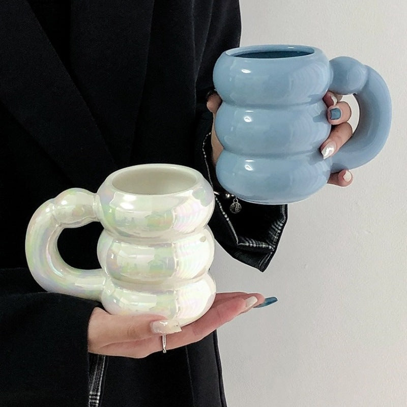 Ceramic Mug Pearl White Powder