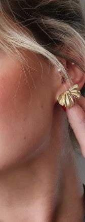 Bow Stud Gold Earrings