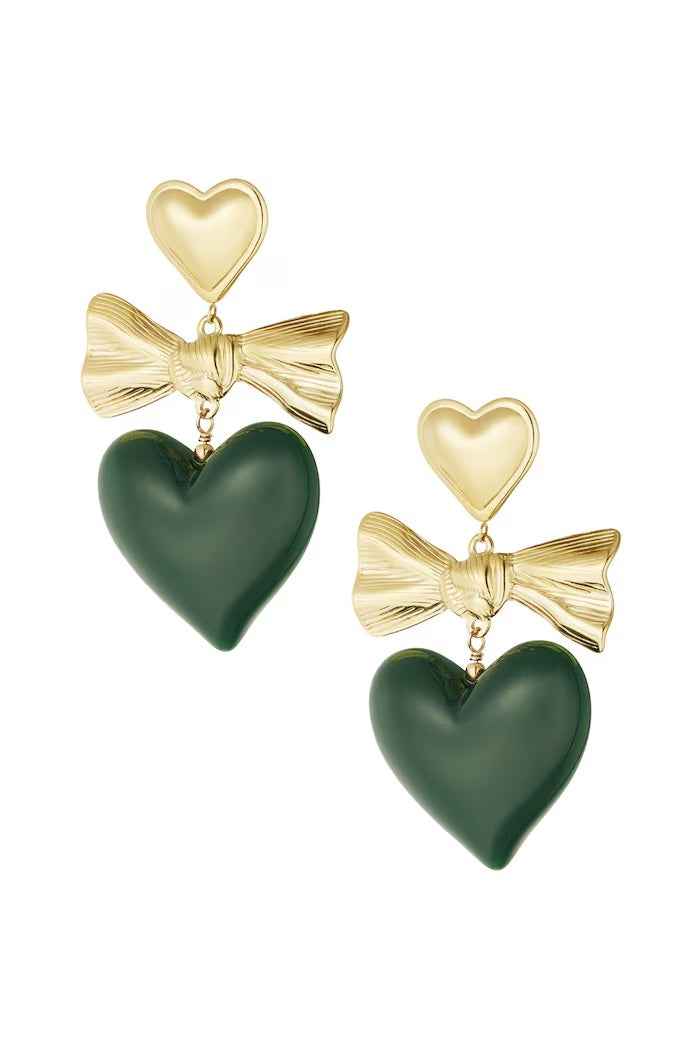 Emerald Heart Earrings