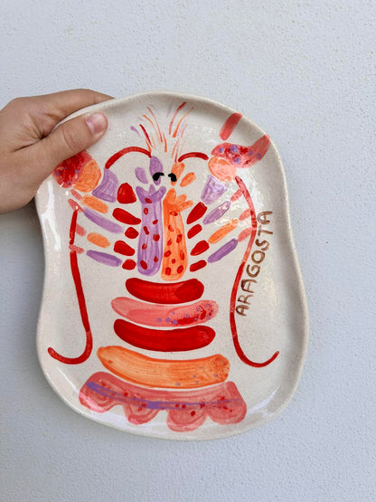 Greek Ceramic Summer Sea Plate _Lobster