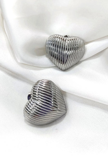 Big Silver Heart ❤️ Earring