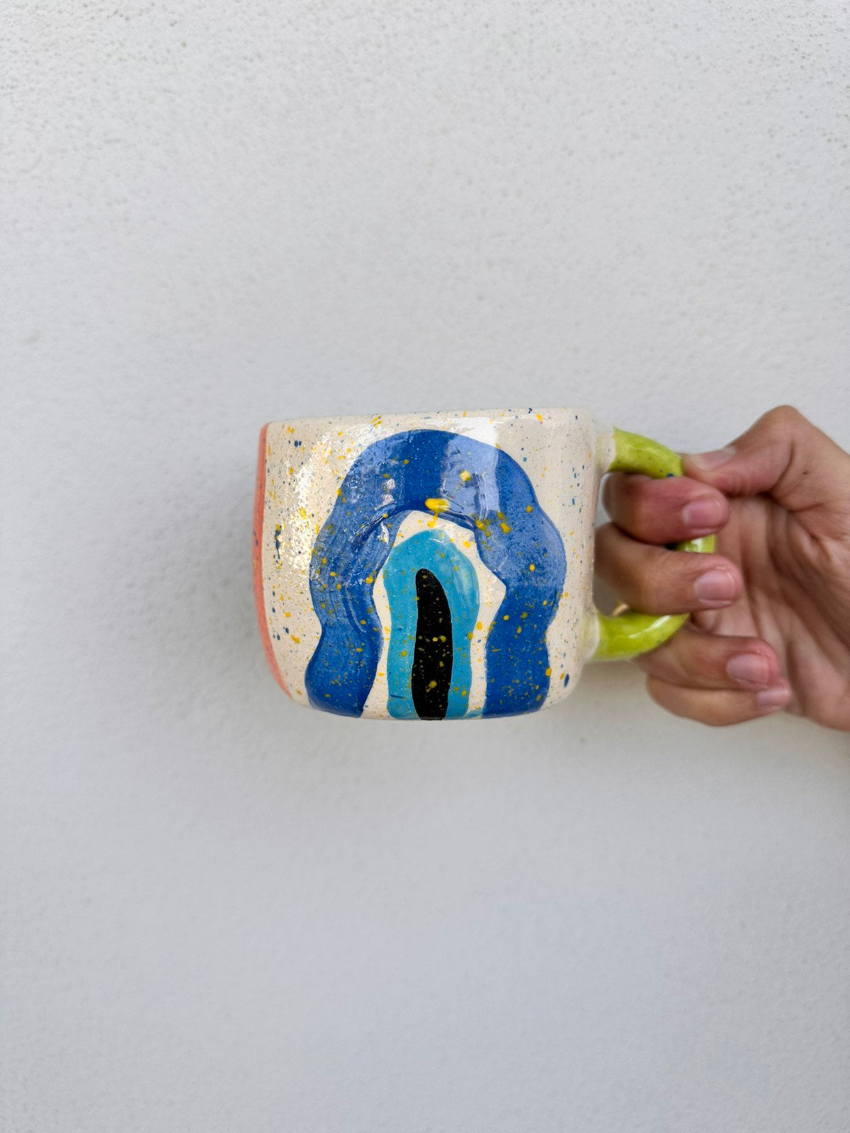 Ceramic Handcrafted Mug Eye Rainbow