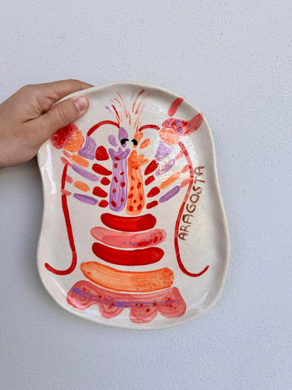 Greek Ceramic Summer Sea Plate _Lobster