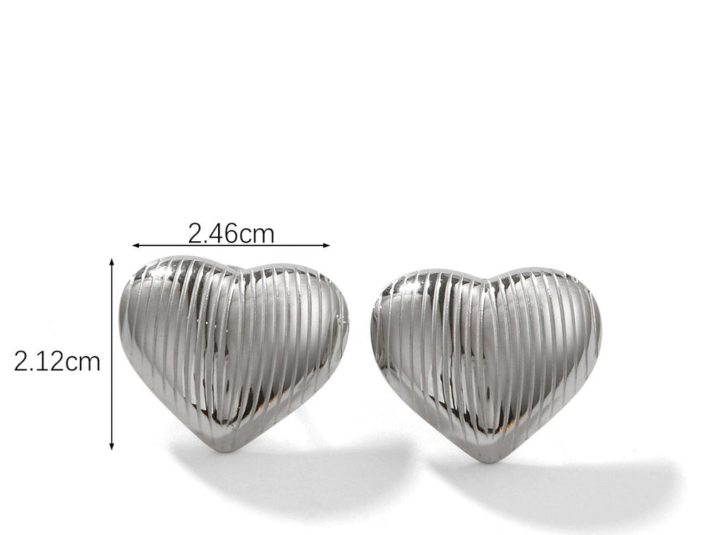 Big Silver Heart ❤️ Earring