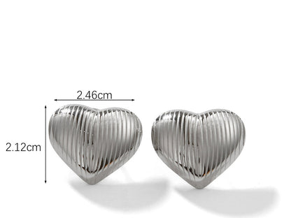 Big Silver Heart ❤️ Earring