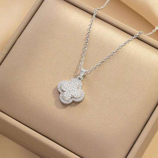 Luxury Cross Necklace with Zircon