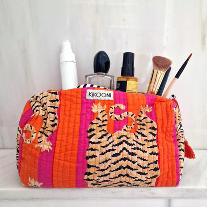 Handmade cosmetic bag “Poppy Tiger”