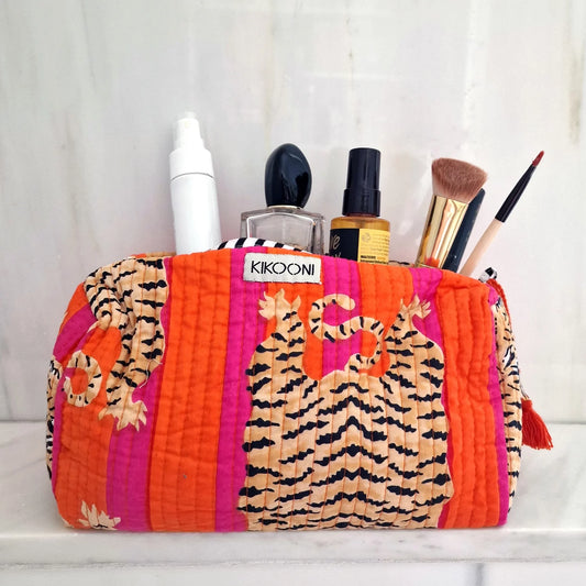 Handmade cosmetic bag “Poppy Tiger”