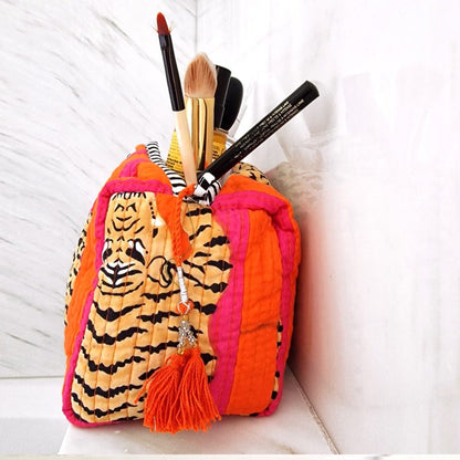 Handmade cosmetic bag “Poppy Tiger”