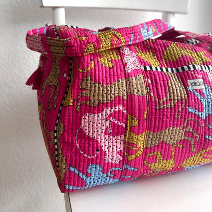 Handmade Cotton Sport Bag “Pink Pardy”