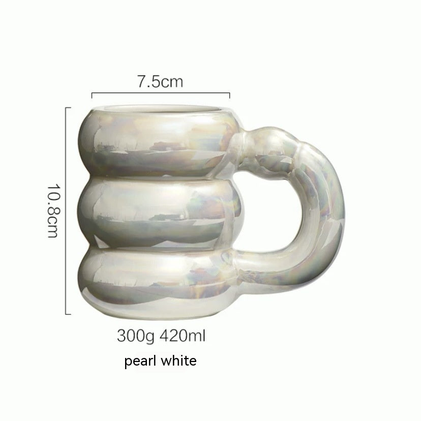 Ceramic Mug Pearl White Powder