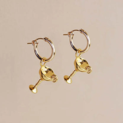 Stainless Steel Margarita Cocktail Earring – Fun & Stylish