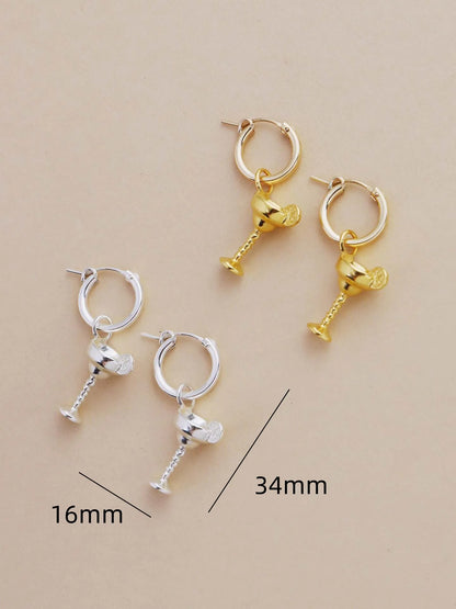 Stainless Steel Margarita Cocktail Earring – Fun & Stylish