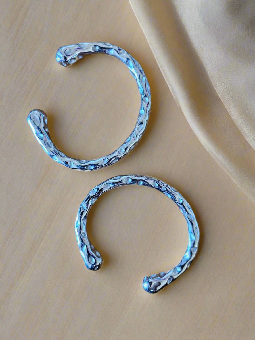 Hammered Silver Bracelet