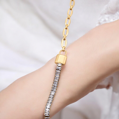 Gold Lock bracelet