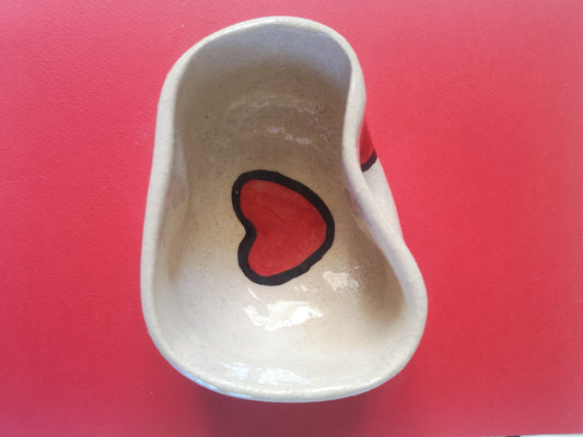 Ceramic Mug with Red Heart's