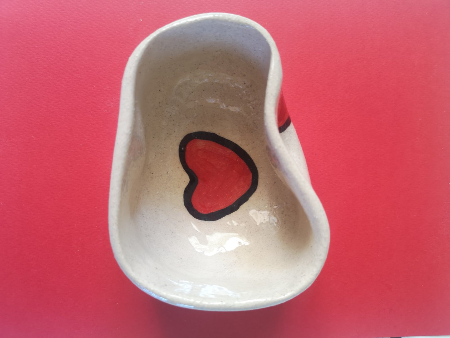 Ceramic Mug with Red Heart's