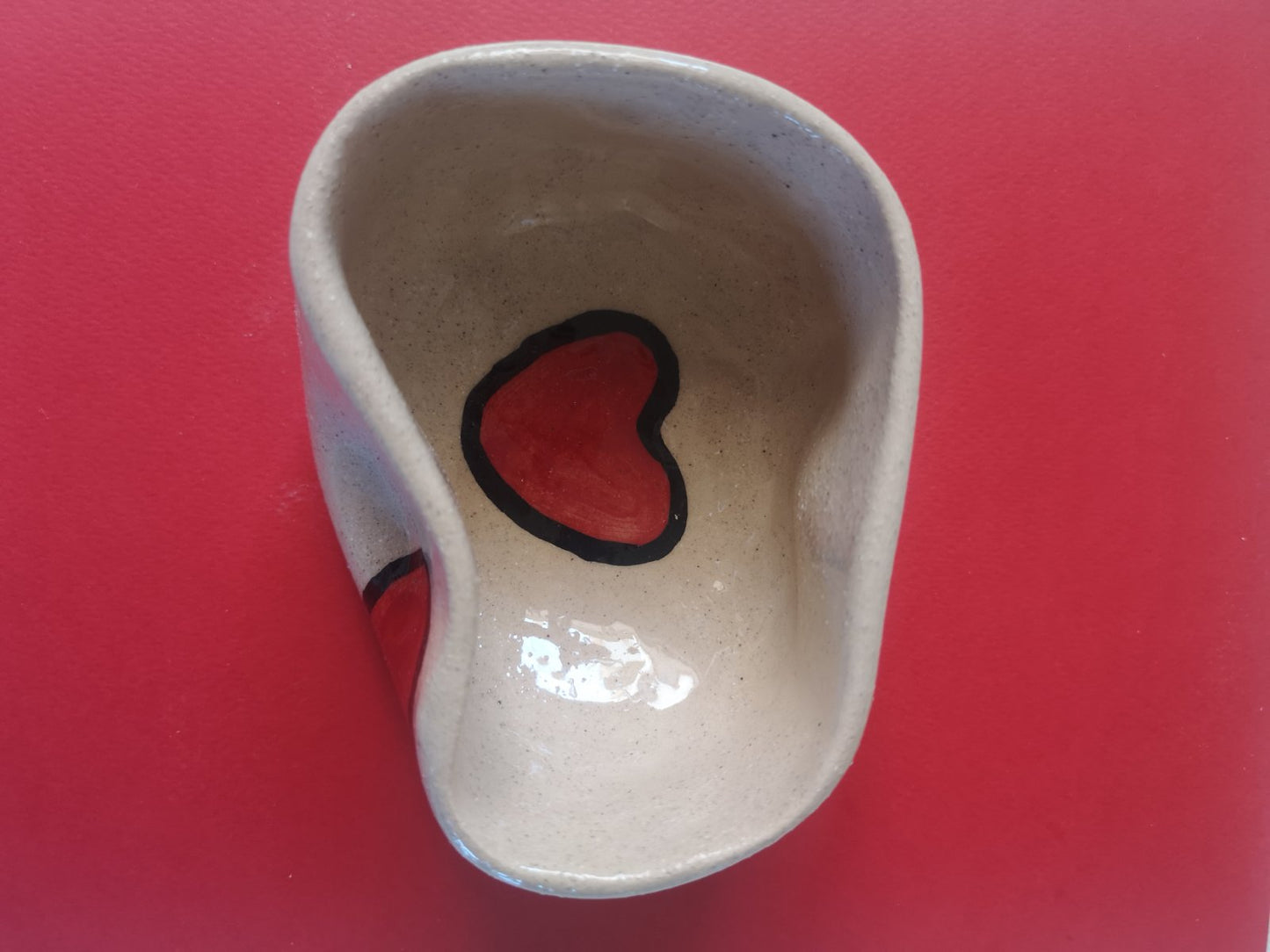 Ceramic Mug with Red Heart's