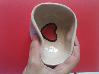 Ceramic Mug with Red Heart's