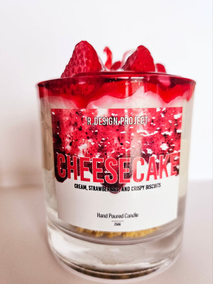 Cheesecake – Handmade Soy Wax Candle 🍓🍰